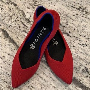 Rothy’s Size 7.5 The Point in Chili Red